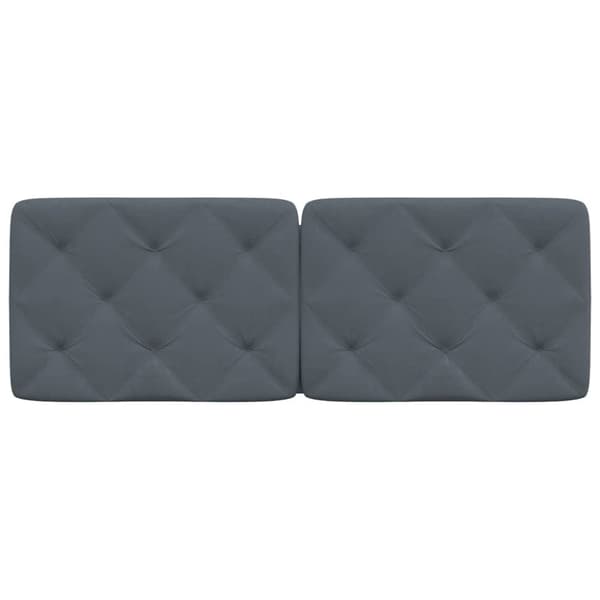 vidaXL gavlpude 140 cm velour mørkegrå