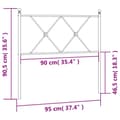 Miniatyrbillede 5 af 6: vidaXL sengegavl 90 cm metal sort