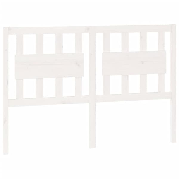 vidaXL Sängynpääty valkoinen 145,5x4x100 cm täysi mänty - Sängynpäädyt