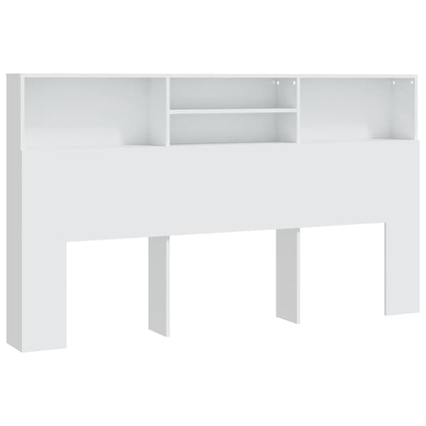 vidaXL Sängynpääty säilytystilalla valkoinen 180x19x103,5 cm - Sängynpäädyt