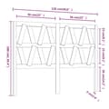 Pikkukuva 7 / 7: vidaXL Sängynpääty musta 126x4x100 cm täysi mänty -  Sängynpäädyt