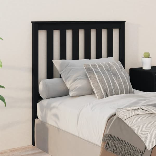 vidaXL Sängynpääty musta 96x6x101 cm täysi mänty -  Sängynpäädyt