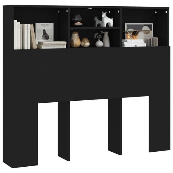 vidaXL Sänggavel med förvaring svart 120x19x103,5 cm -  Sänggavlar