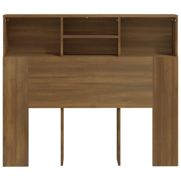 vidaXL Sängynpääty säilytystilalla ruskea tammi 120x19x103,5 cm - Sängynpäädyt