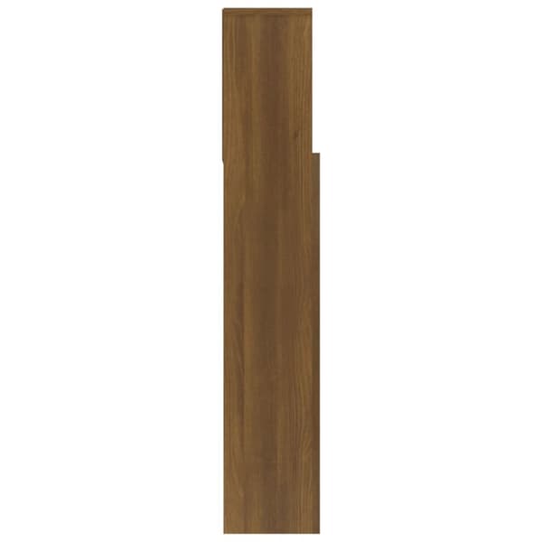 vidaXL Sängynpääty säilytystilalla ruskea tammi 120x19x103,5 cm - Sängynpäädyt