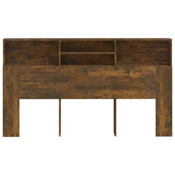vidaXL Sängynpääty säilytystilalla savutammi 180x19x103,5 cm - Sängynpäädyt