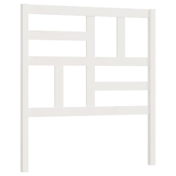 vidaXL sengegærde 96x4x104 cm massivt fyrretræ hvid - Hovedgærder og fodgærder