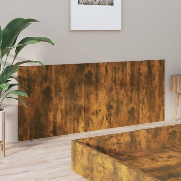 vidaXL Sängynpääty savutammi 200x1,5x80 cm tekninen puu - Sängynpäädyt
