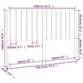 Miniatyrbillede 7 af 7: vidaXL sengegærde 145,5x4x100 cm massivt fyrretræ sort -  Hovedgærder og fodgærder