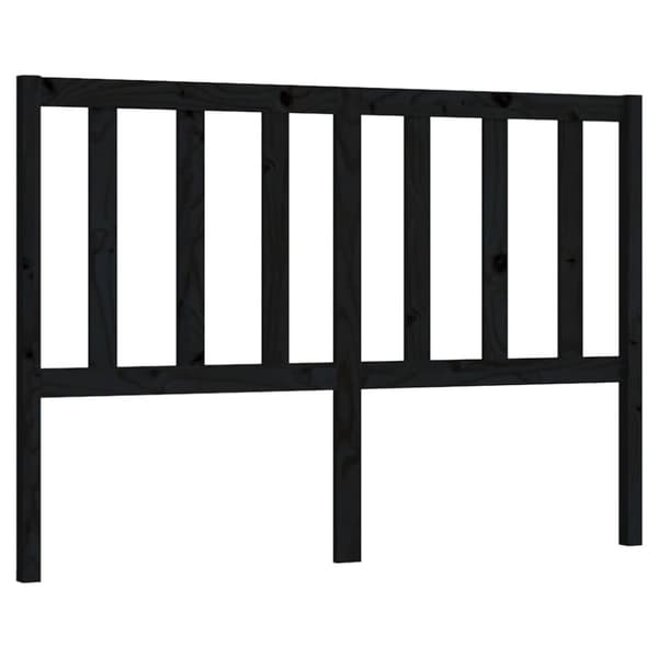 vidaXL sengegærde 146x4x100 cm massivt fyrretræ sort - Hovedgærder og fodgærder