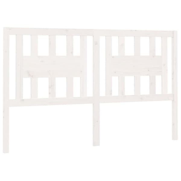 vidaXL Sängynpääty valkoinen 126x4x100 cm täysi mänty -  Sängynpäädyt