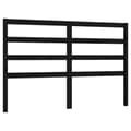 Pikkukuva 3 / 7: vidaXL Sängynpääty musta 126x4x100 cm täysi mänty -  Sängynpäädyt