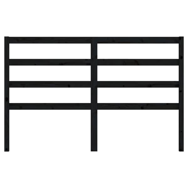 vidaXL Sängynpääty musta 126x4x100 cm täysi mänty -  Sängynpäädyt