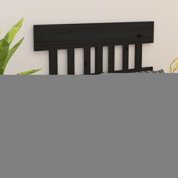 vidaXL Sängynpääty musta 123,5x3x81 cm täysi mänty - Sängynpäädyt