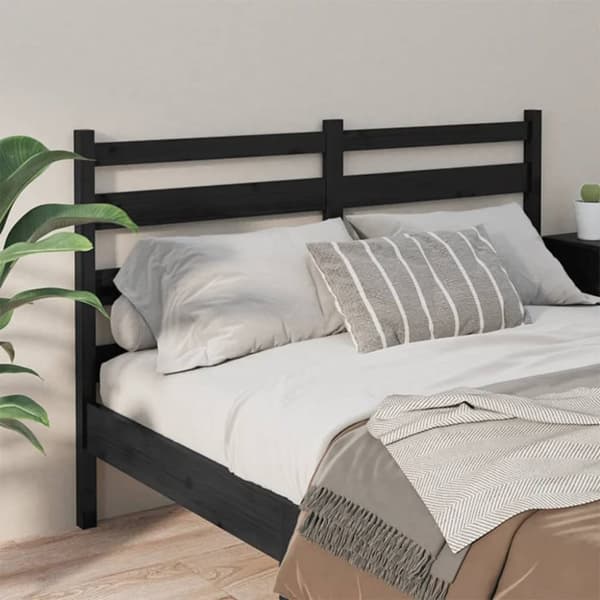vidaXL Sängynpääty musta 166x4x100 cm täysi mänty -  Sängynpäädyt