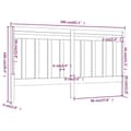 Pikkukuva 7 / 7: vidaXL Sängynpääty musta 206x4x100 cm täysi mänty -  Sängynpäädyt