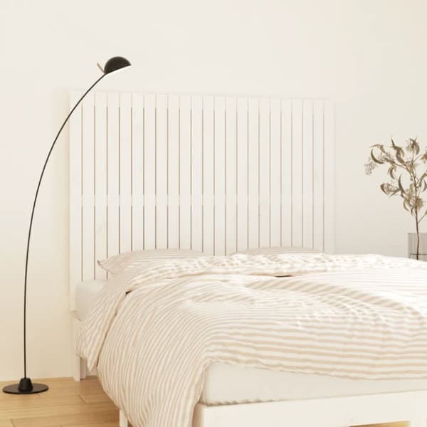 vidaXL Sängynpääty seinälle valkoinen 146,5x3x110 cm täysi mänty -  Sängynpäädyt