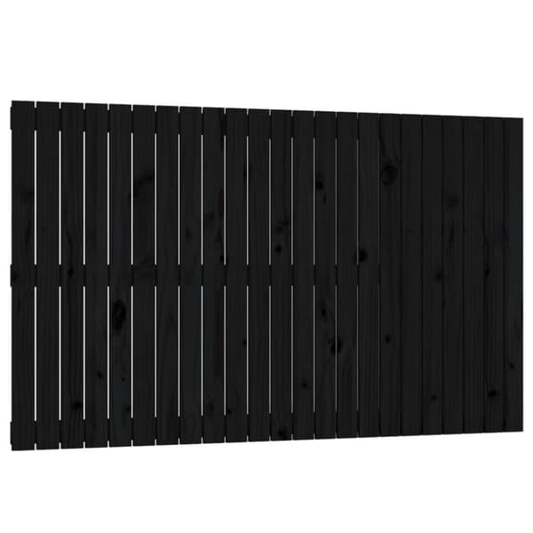 vidaXL Sängynpääty seinälle musta 147x3x90 cm täysi mänty - Sängynpäädyt