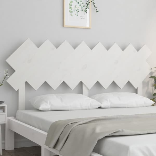 vidaXL Sängynpääty valkoinen 159,5x3x80,5 cm täysi mänty -  Sängynpäädyt