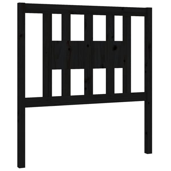 vidaXL Sängynpääty musta 96x4x100 cm täysi mänty - Sängynpäädyt