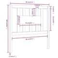 Pikkukuva 7 / 7: vidaXL Sängynpääty musta 96x4x100 cm täysi mänty -  Sängynpäädyt