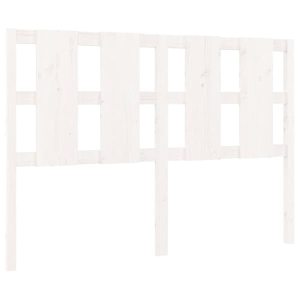 vidaXL Sängynpääty valkoinen 145,5x4x100 cm täysi mänty - Sängynpäädyt