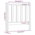 Pikkukuva 7 / 7: vidaXL Sängynpääty musta 96x4x100 cm täysi mänty -  Sängynpäädyt