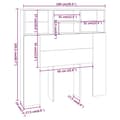 Miniatyrbillede 7 af 8: vidaXL sengegavl med opbevaring 100x19x103,5 cm røget egetræsfarve -  Hovedgærder og fodgærder