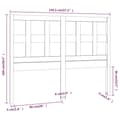 Pikkukuva 7 / 7: vidaXL Sängynpääty musta 145,5x4x100 cm täysi mänty -  Sängynpäädyt