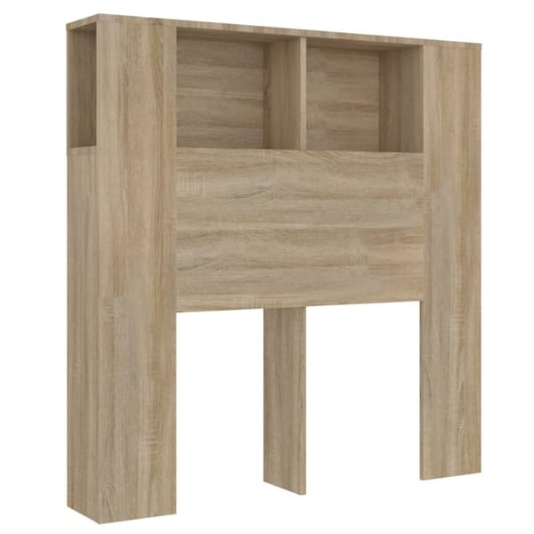 vidaXL Sängynpääty säilytystilalla Sonoma-tammi 100x18,5x104,5 cm - Sängynpäädyt