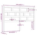 Miniatyrbillede 7 af 7: vidaXL sengegærde 146x4x100 cm massivt fyrretræ sort -  Hovedgærder og fodgærder