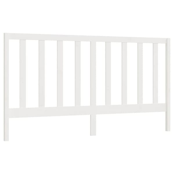 vidaXL Sängynpääty valkoinen 206x4x100 cm täysi mänty - Sängynpäädyt