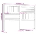 Pikkukuva 7 / 7: vidaXL Sängynpääty musta 166x4x100 cm täysi mänty -  Sängynpäädyt