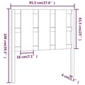 Pikkukuva 7 / 7: vidaXL Sängynpääty valkoinen 95,5x4x100 cm täysi mänty -  Sängynpäädyt