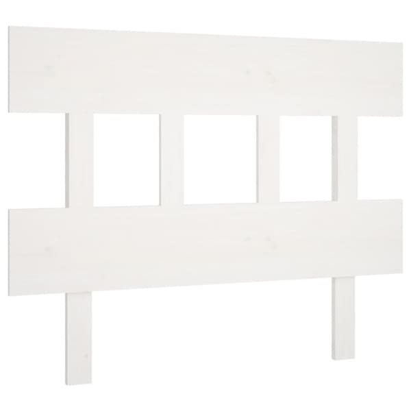 vidaXL Sängynpääty valkoinen 93,5x3x81 cm täysi mänty - Sängynpäädyt