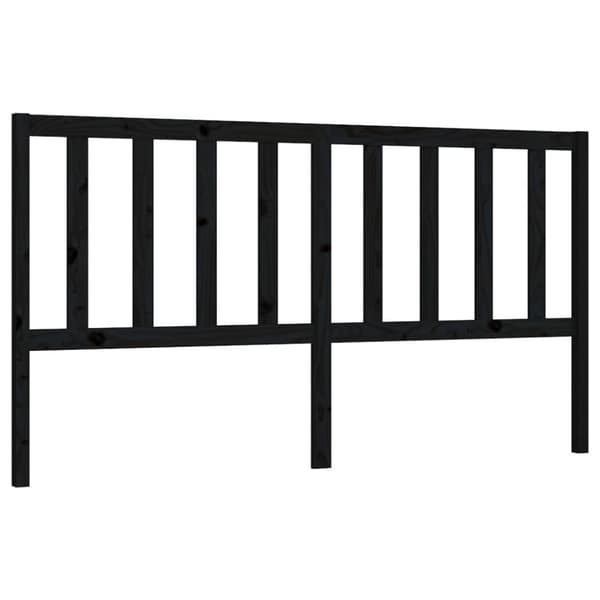 vidaXL Sängynpääty musta 206x4x100 cm täysi mänty - Sängynpäädyt