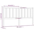 Pikkukuva 7 / 7: vidaXL Sängynpääty musta 206x4x100 cm täysi mänty -  Sängynpäädyt