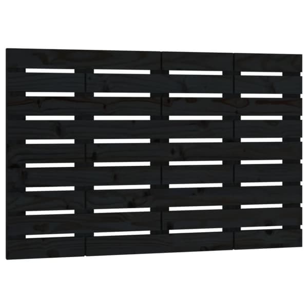 vidaXL sengegavl 96x3x63 cm massivt fyrretræ sort - Hovedgærder og fodgærder