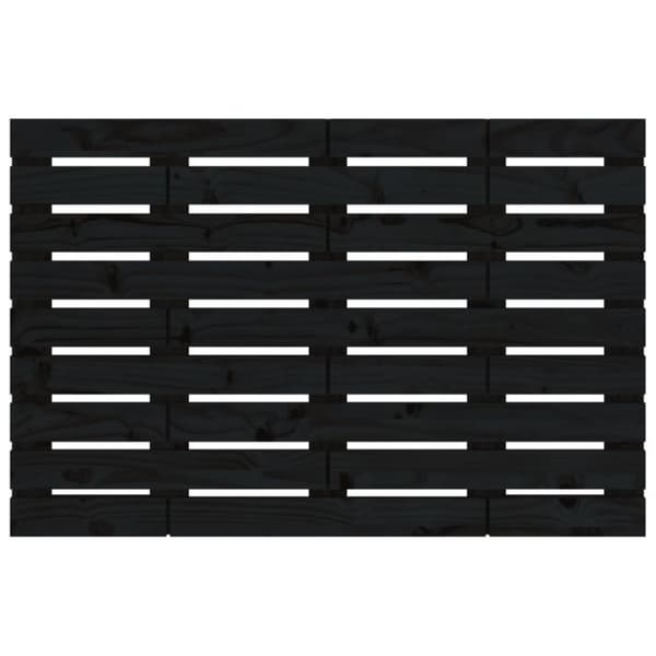 vidaXL sengegavl 96x3x63 cm massivt fyrretræ sort - Hovedgærder og fodgærder