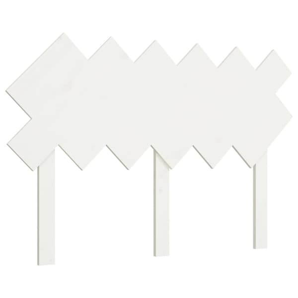 vidaXL Sängynpääty valkoinen 122,5x3x80,5 cm täysi mänty - Sängynpäädyt