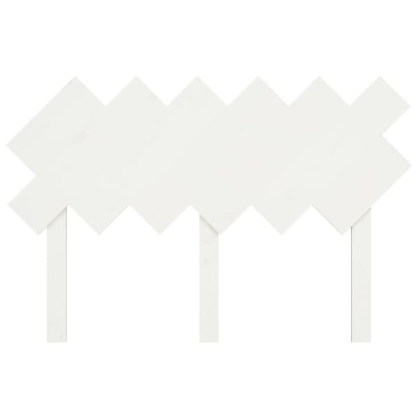 vidaXL Sängynpääty valkoinen 122,5x3x80,5 cm täysi mänty - Sängynpäädyt