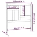 Miniatyrbillede 7 af 7: vidaXL sengegærde 95,5x4x100 cm massivt fyrretræ hvid -  Hovedgærder og fodgærder