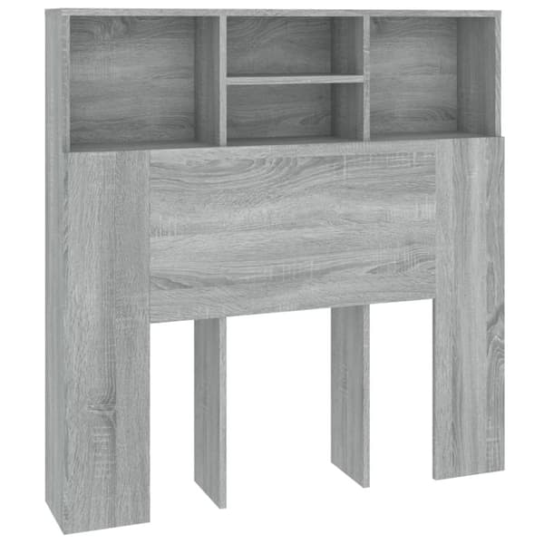 vidaXL Sängynpääty säilytystilalla harmaa Sonoma 100x19x103,5 cm - Sängynpäädyt