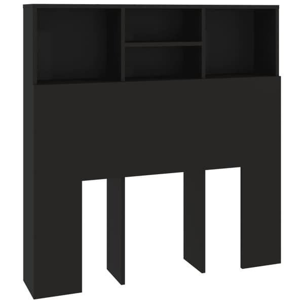 vidaXL Sängynpääty säilytystilalla musta 100x19x103,5 cm - Sängynpäädyt