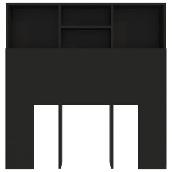 vidaXL Sängynpääty säilytystilalla musta 100x19x103,5 cm - Sängynpäädyt