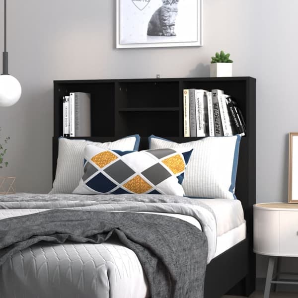 vidaXL Sängynpääty säilytystilalla musta 100x19x103,5 cm -  Sängynpäädyt