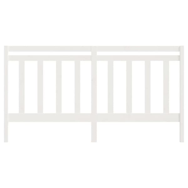 vidaXL Sänggavel vit 206x4x100 cm massiv furu -  Sänggavlar
