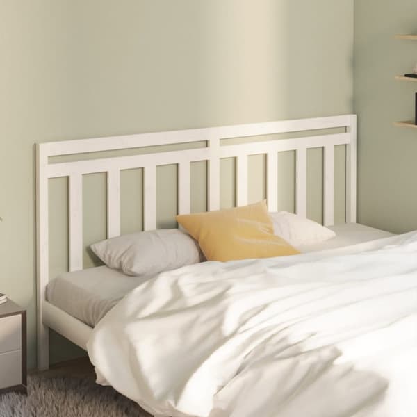 vidaXL Sänggavel vit 206x4x100 cm massiv furu -  Sänggavlar