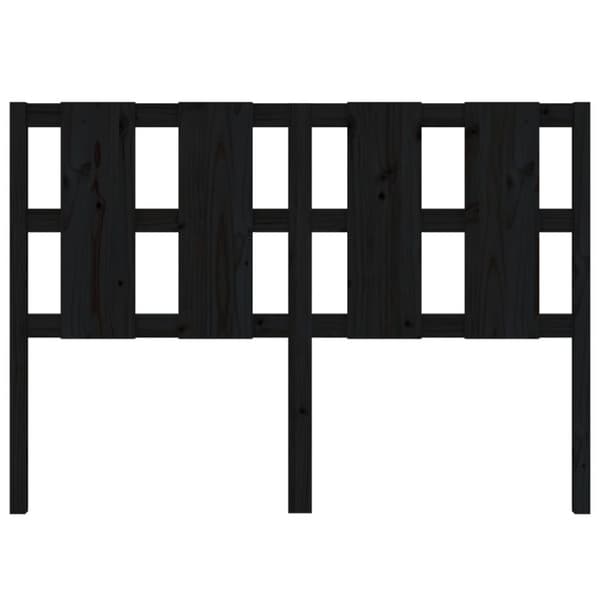 vidaXL Sängynpääty musta 145,5x4x100 cm täysi mänty - Sängynpäädyt