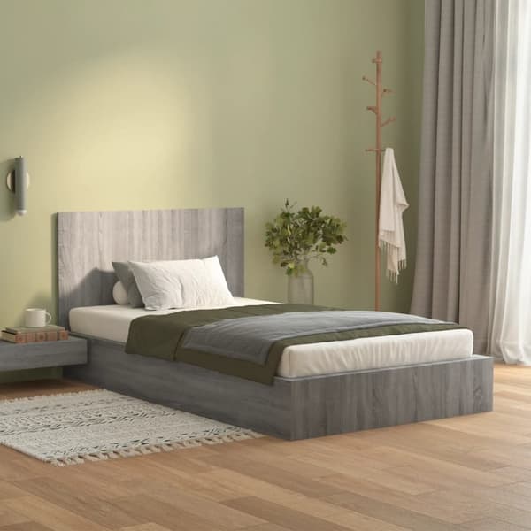 vidaXL Sänggavel grå sonoma 120x1,5x80 cm konstruerat trä - Sänggavlar
